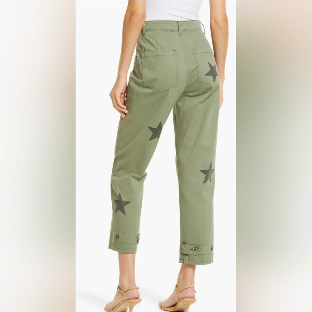 Pistola Tammy High Waisted Straight Leg Pants, Royal Honor Cotton Size 24 - Picture 4 of 16